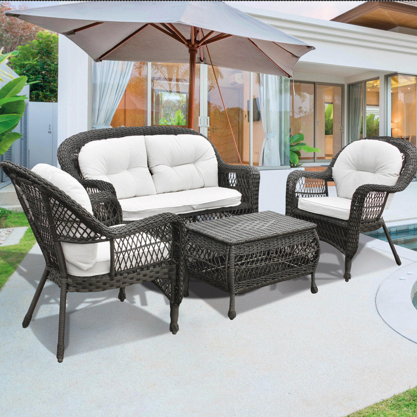 Sunfun Savannah Rattan 4 Parça Oturma Grubu