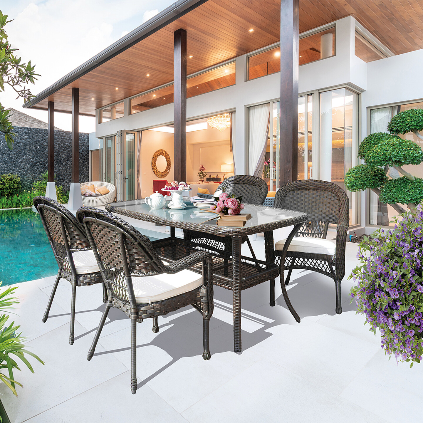 Sunfun Savannah Rattan Yemek Grubu