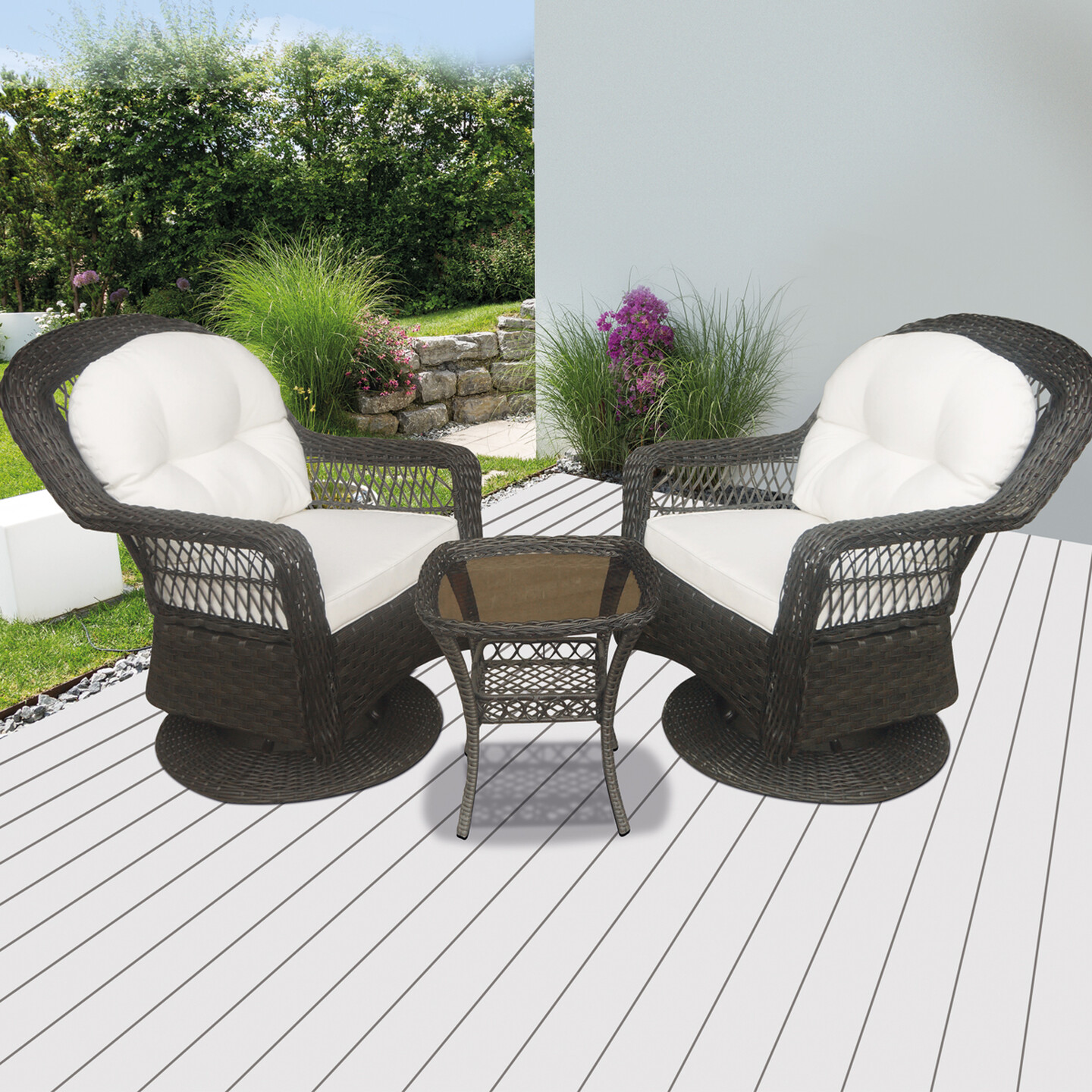 Sunfun Savannah Rattan Sallanan Koltuk Seti