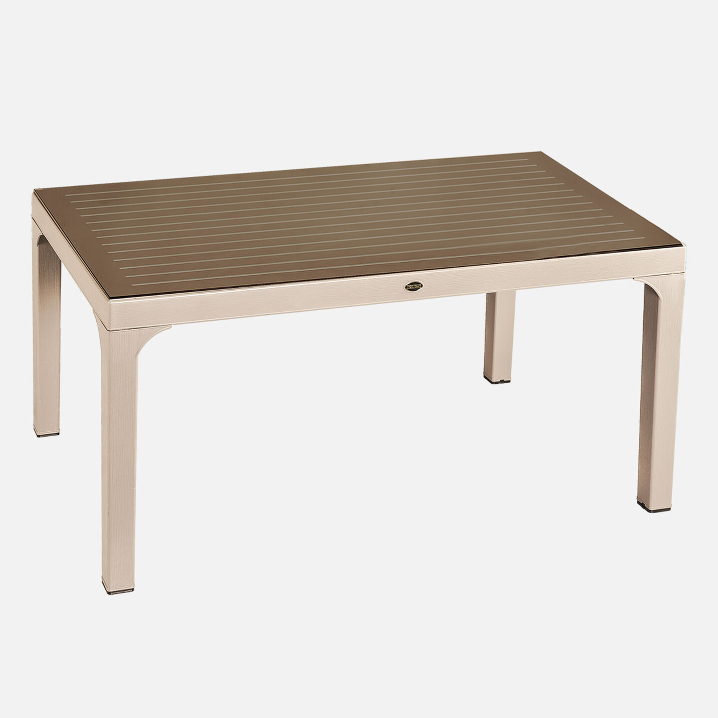 Holiday HM-735 Wood Camlı Masa Koyu Kapuçino