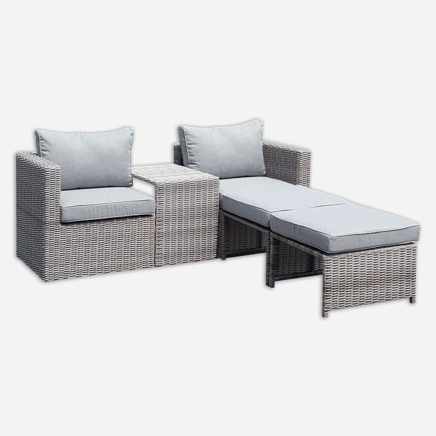 Sunfun Side Rattan Oturma Grubu Gri