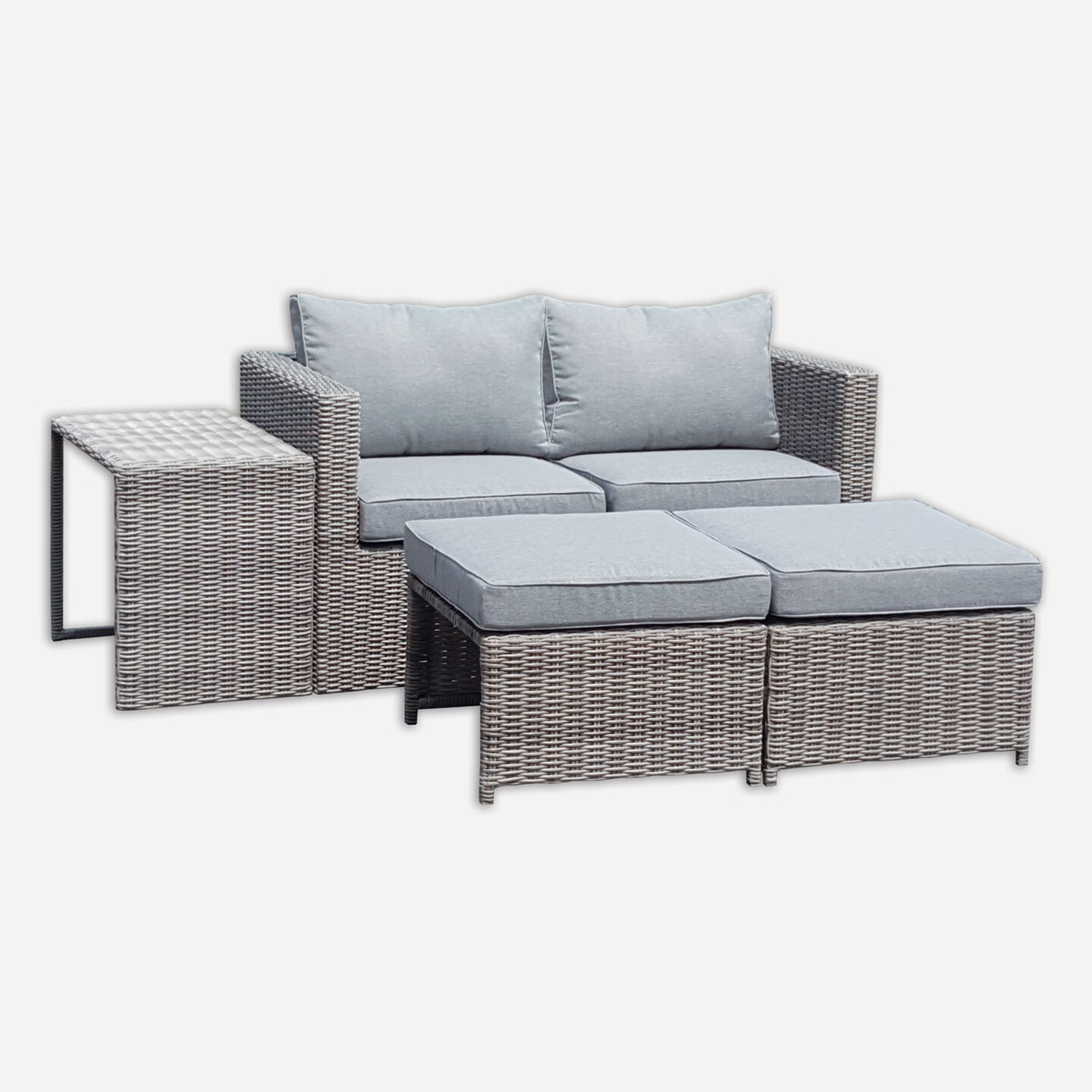 Sunfun Side Rattan Oturma Grubu Gri