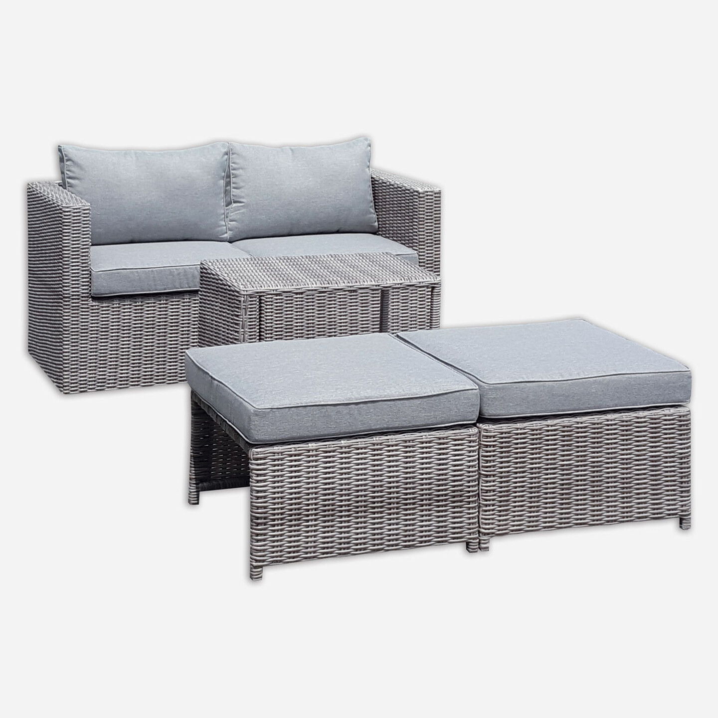 Sunfun Side Rattan Oturma Grubu Gri