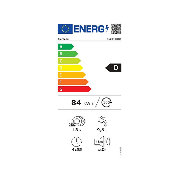 Siemens SN234I01DT 4 Programlı Inox Bulaşık Makinesi