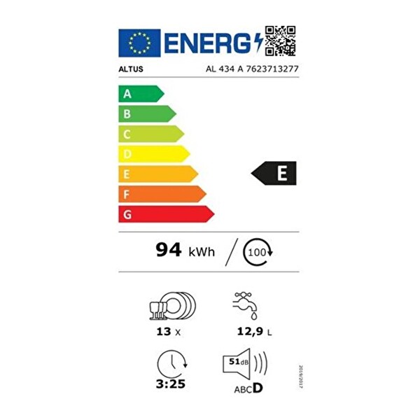 Altus AL 434 P 4 Programlı Bulaşık Makinesi