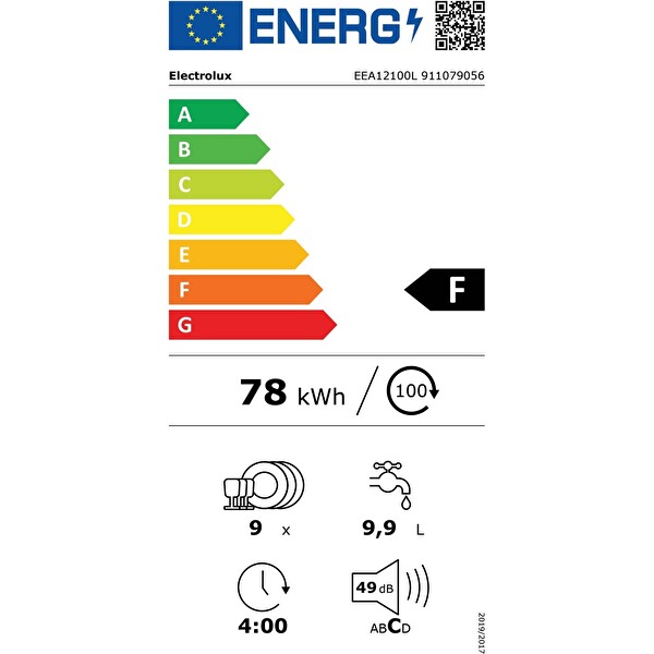 Electrolux EEA12100L 5 Programlı Ankastre Bulaşık Makinesi