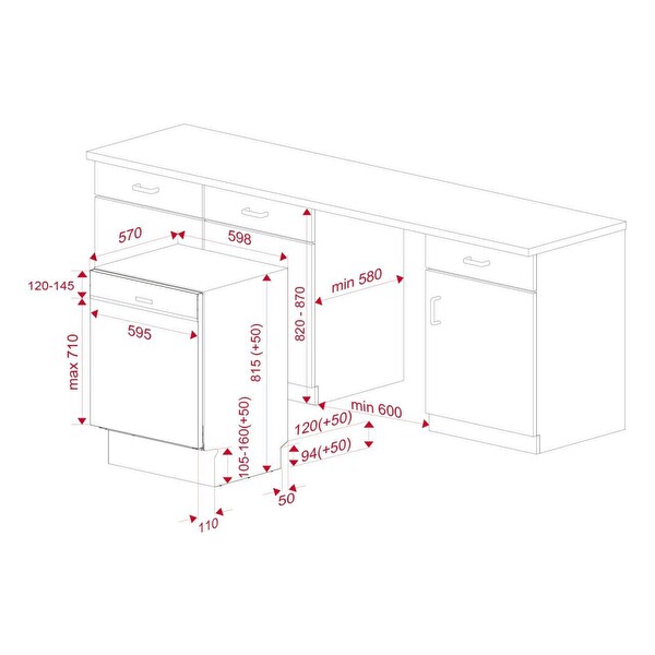 Teka DSI 46750 7 Programlı Yarı Ankastre Bulaşık Makinesi