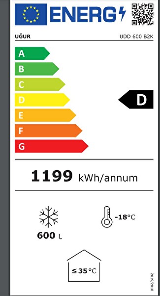 Uğur UDD 600 B2K 600 L Sandık Tipi Derin Dondurucu