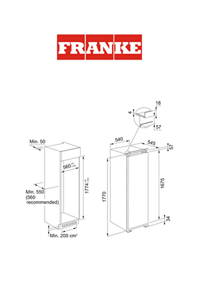 Franke FSDF 330 NF NE E Ankastre No Frost Dondurucu