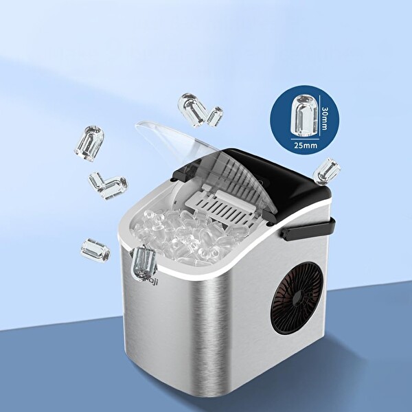 Mioji Mio FR53 Geniş Hazneli 15 Kg Inox Buz Yapma Makinesi