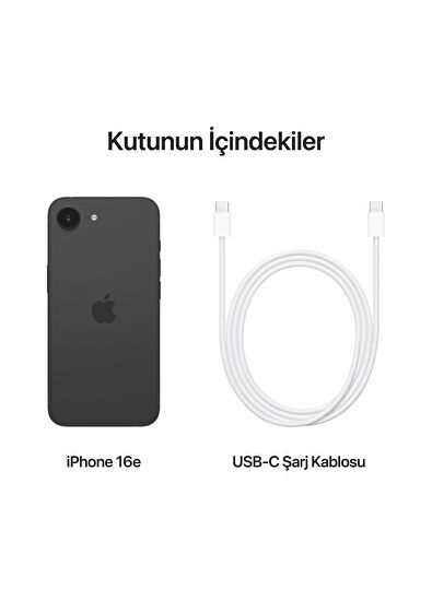 iPhone 16e 128GB Siyah Akıllı Cep Telefonu