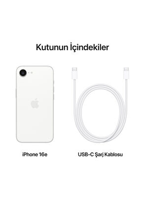 iPhone 16e 128GB Beyaz Akıllı Cep Telefonu