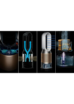 Humidify+Cool™ Ph2 De-Nox Nemlendirme Özellikli Hava Temizleyici (Beyaz/altın)