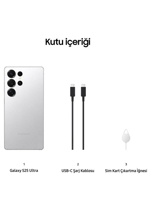 Galaxy S25 Ultra 12 GB Ram 1 TB Gümüş Akıllı Cep Telefonu