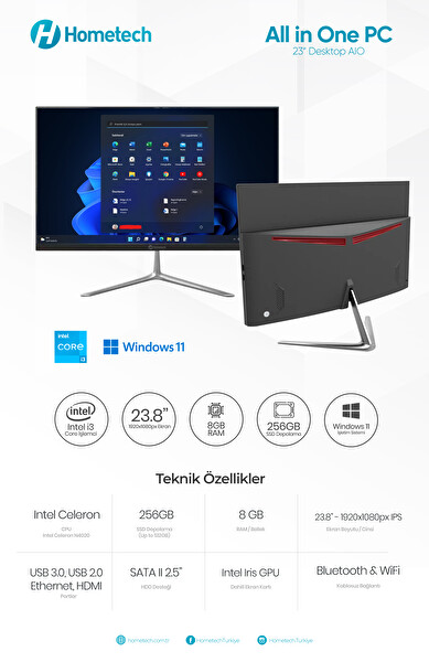 Hometech Alfa 3250 Intel Core i3 1000NG4 23.8