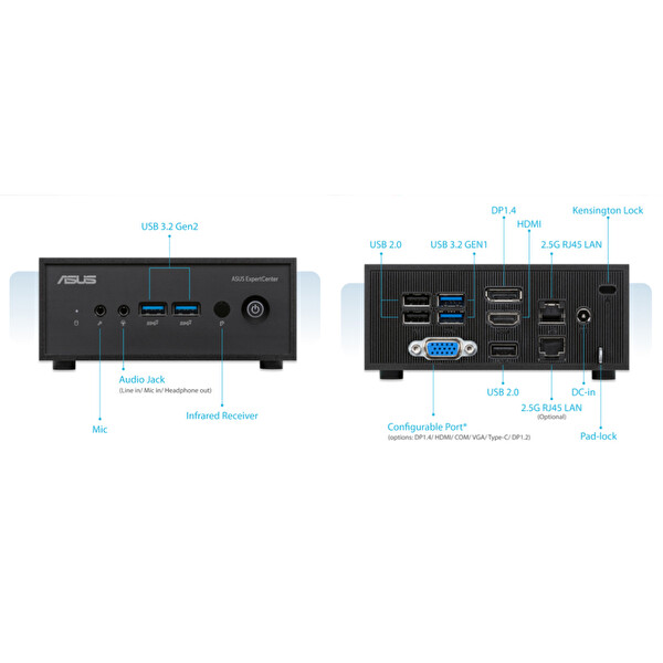 Asus PN42-SN004AV Intel Processor N100 4 GB RAM 128 GB M.2 SSD W11 Pro Mini Masaüstü Bilgisayar