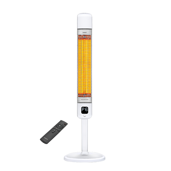 Luxeva LXV-SMART-FR-WHITE 2500 W IP55 Su Geçirmezlik Karbon Beyaz Kule Tipi Elektrikli Isıtıcı