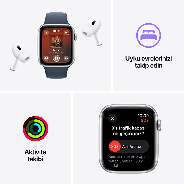 Apple Watch SE GPS 40mm Starlight Aluminium Case with Starlight Sport Band - S/M