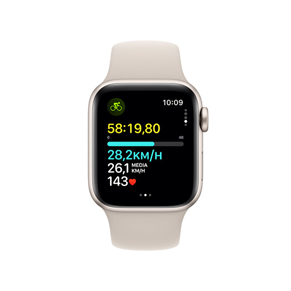 Apple Watch Se Gps 40mm M/L Yıldız Işığı Alüminyum Kasa ve Yıldız Işığı Sport Band