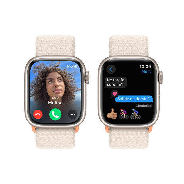 Apple Watch Series 9 GPS 41mm Starlight Aluminium Case with Starlight Sport Loop