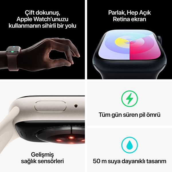 Apple Watch Series 9 GPS 41mm Starlight Aluminium Case with Starlight Sport Loop