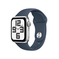 Apple Watch Se Gps 40mm S/M Gümüş Alüminyum Kasa ve Storm Mavi Sport Band