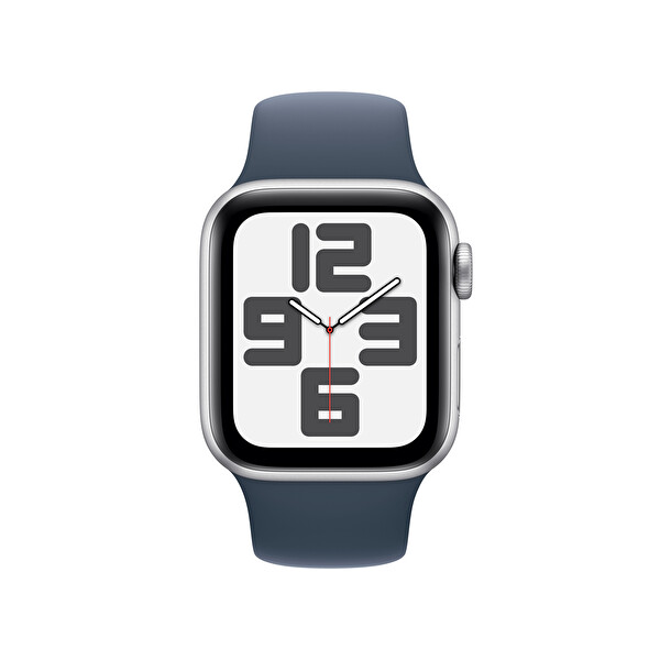 Apple Watch Se Gps 40mm S/M Gümüş Alüminyum Kasa ve Storm Mavi Sport Band
