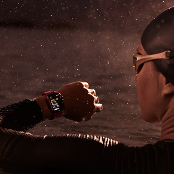 Apple Watch Series 9 Gps 41mm Gümüş Alüminyum Kasa Ve Storm Mavi Sport Band M/L