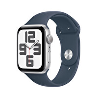 Apple Watch Se Gps 44mm S/M Gümüş Alüminyum Kasa ve Storm Mavi Sport Band