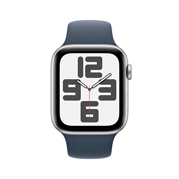 Apple Watch Se Gps 44mm S/M Gümüş Alüminyum Kasa ve Storm Mavi Sport Band
