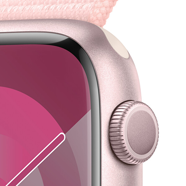 Apple Watch Series 9 Gps 45mm Pembe Alüminyum Kasa ve Light Pembe Sport Loop