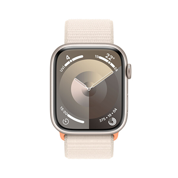 Apple Watch Series 9 GPS 45mm Starlight Aluminium Case with Starlight Sport Loop