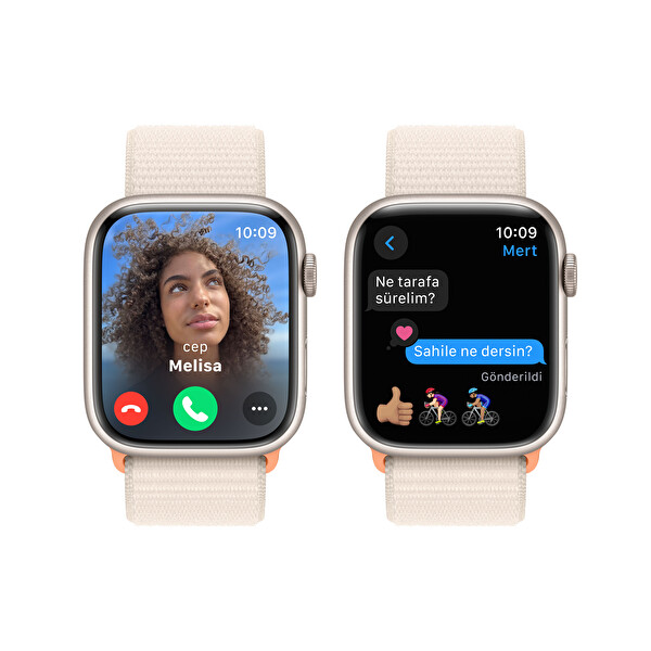 Apple Watch Series 9 GPS 45mm Starlight Aluminium Case with Starlight Sport Loop