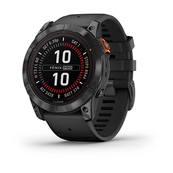 Garmin Fenix 7X Pro Solar Slate Gri Siyah Akıllı Saat