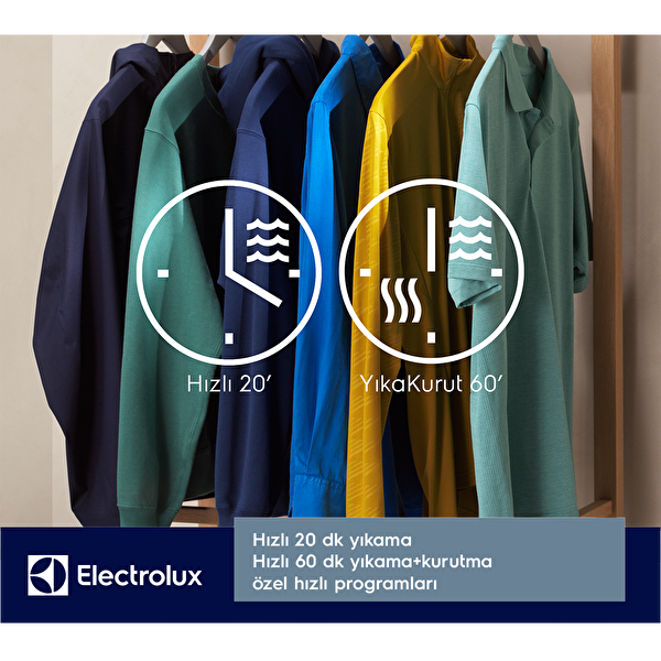 Electrolux EW7W4602QT 700 Serisi Steamcare 11/7 KG 1600 Devir Universaldose WI-FI Kurutmalı Çamaşır Makinesi