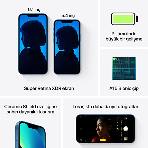 Apple iPhone 13 128GB Mavi Akıllı Telefon