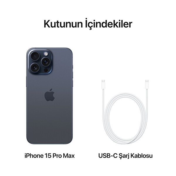 Apple iPhone 15 Pro Max 512GB Mavi Titanyum