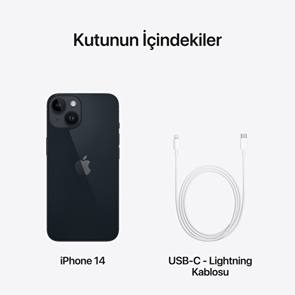 Apple iPhone 14 128GB Gece Yarısı Cep Telefonu MPUF3TU/A