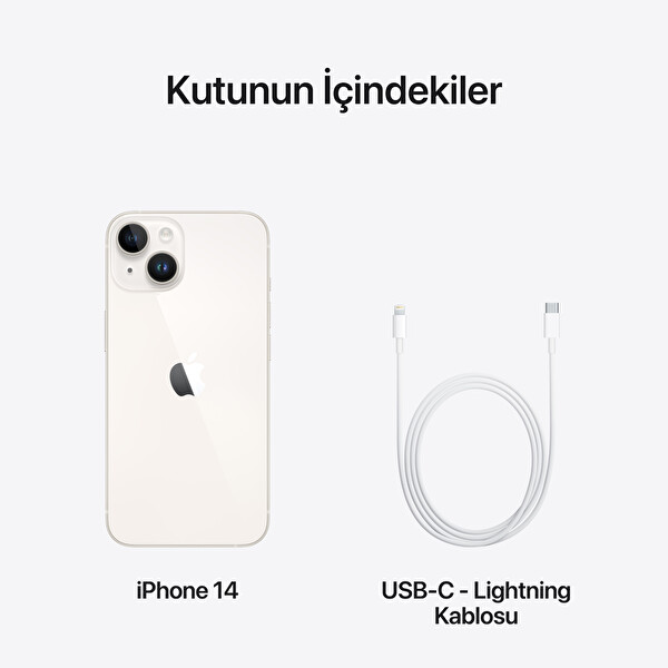 Apple iPhone 14 128GB Yıldız Işığı Cep Telefonu MPUR3TU/A