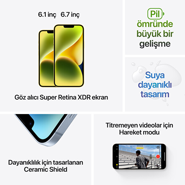 Apple iPhone 14 128GB Yıldız Işığı Cep Telefonu MPUR3TU/A