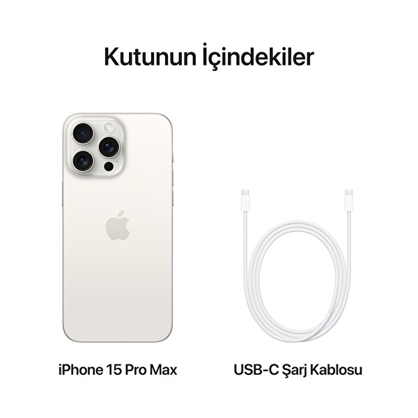 Apple iPhone 15 Pro Max 1TB Beyaz Titanyum