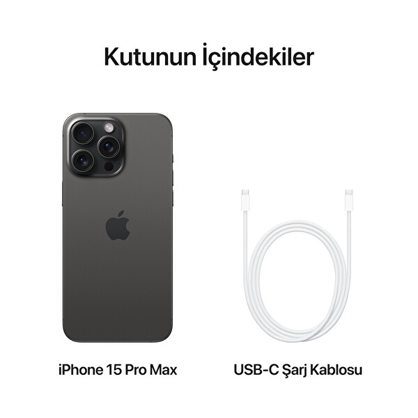 Apple iPhone 15 Pro Max 1TB Siyah Titanyum