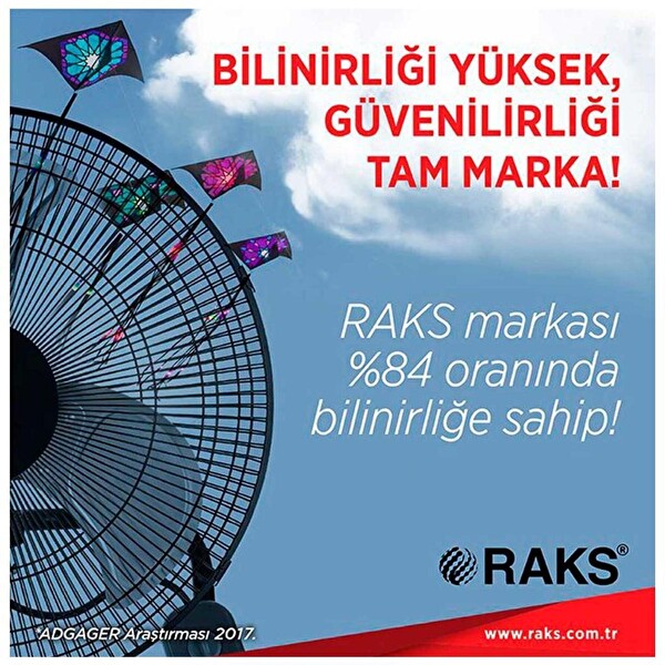 Raks WF20SA Sanayi Tipi Duvar Siyah Vantilatör